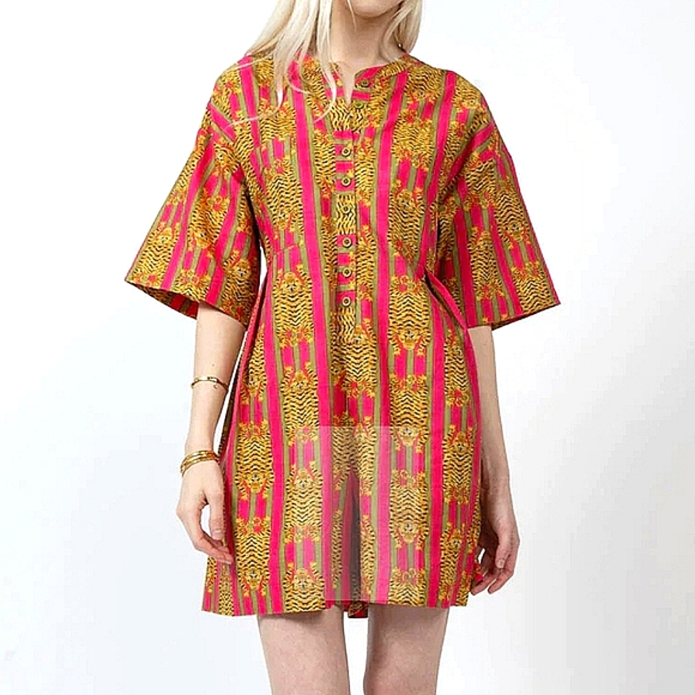 Uncle Frank Tiger Neon Print Bohemian Romper NWOT Size XL